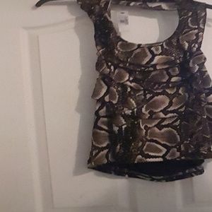 Womens python halter top Xl